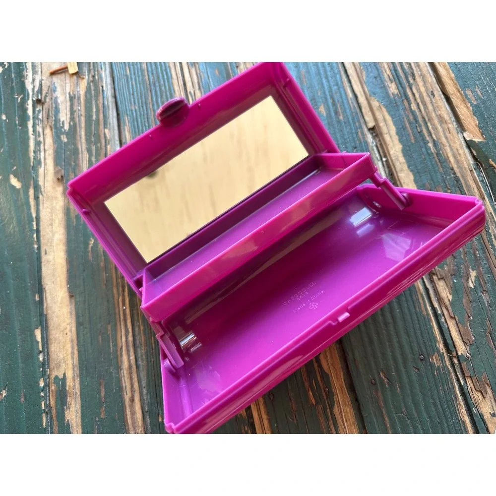 Caboodles 5405 Mini Makeup Case Purple Cosmetic Organizer Mirror Travel Box